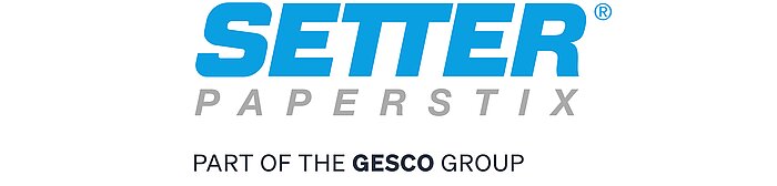 Foto: Gesco: Logo mit dem Schriftzug: Setter Paperstix