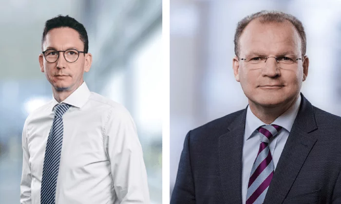 Foto: Gesco: Portrait Fotos von den Geschaeftsfuehrern Andreas Reuter (links) und Steffen Grasse (rechts) von Tochterunternehmen Setter-Gruppe