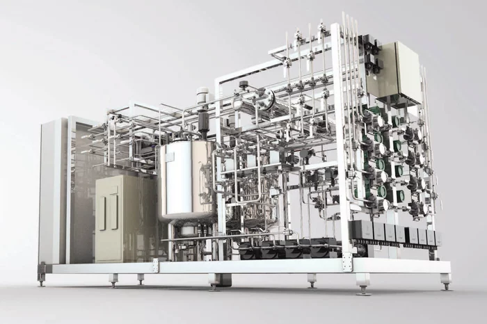 Foto: Gesco: Gesamtabbildung seitlich von einer industriellen Maschinenanlage